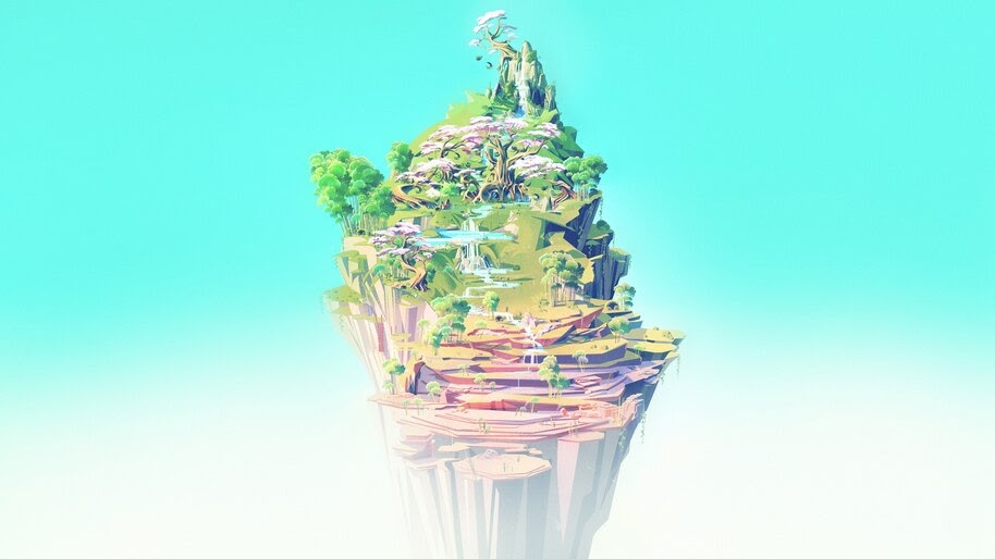Fantasy, Island, Digital Art, Nature, 4K, #4.2000