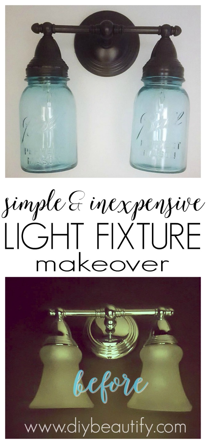 light fixture before and after