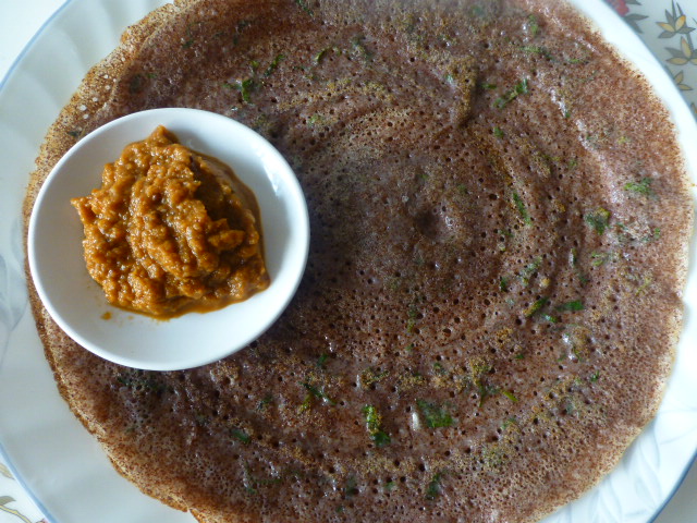 Singapore Chettinad Recipes: Keppai/Ragi Dosai/Finger Millet Dosai
