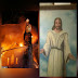 FOTOS: gran pintura de jesucristo sobrevive a un gran incendio.