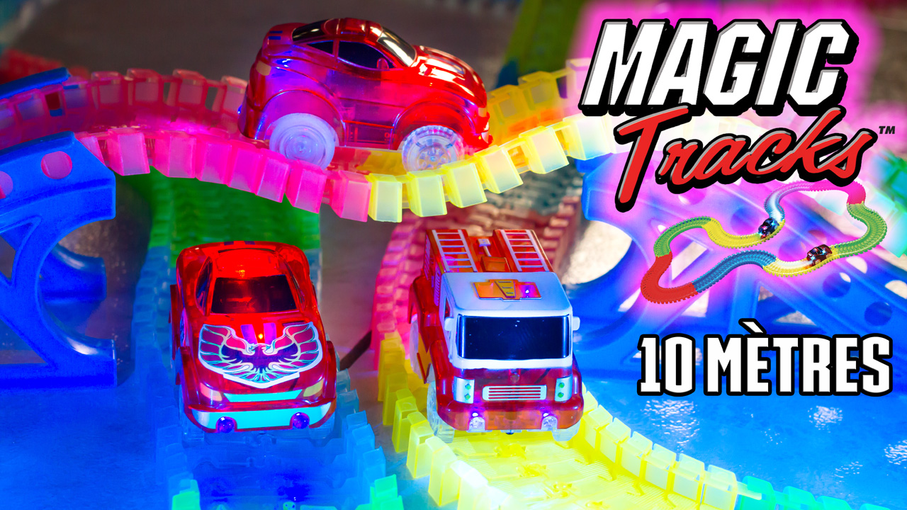 165pc magic tracks Glow in the dark DEL Light Up race car Bend Flex Racetrack