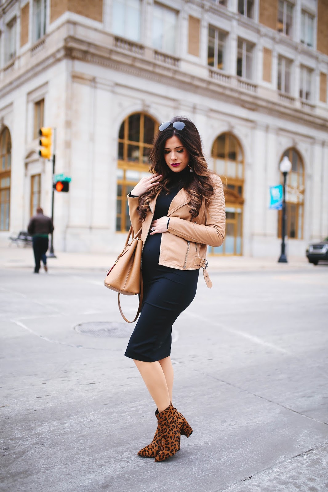 midi dress winter outfit