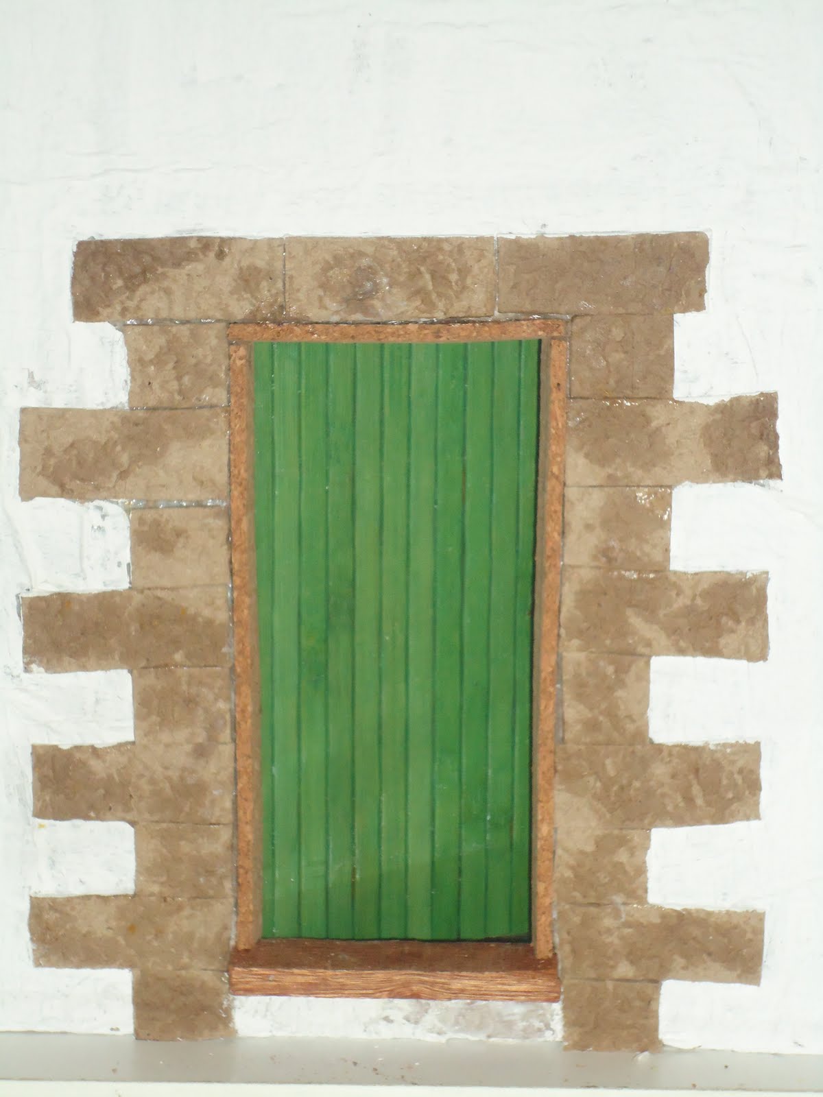 casas de muñecas: decoracion de fachada,ventanas y puerta