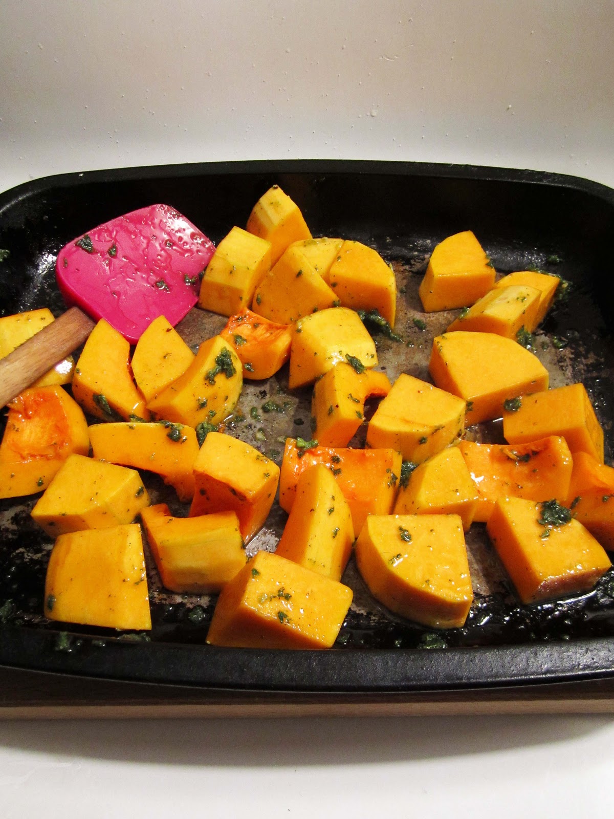 Roast butternut squash, goats cheese and pumpkin seed salad The Grazer