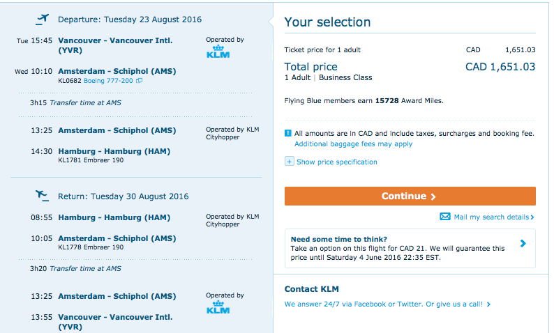 klm baggage price