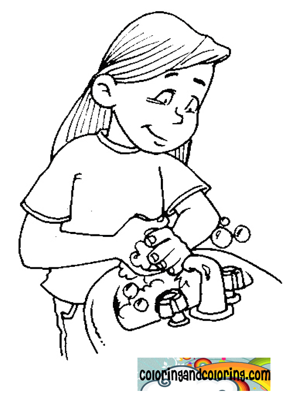 washing coloring pages - photo #9