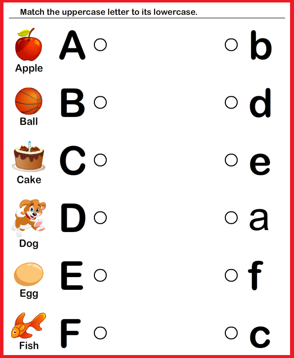 Uppercase And Lowercase Letter Matching Cards