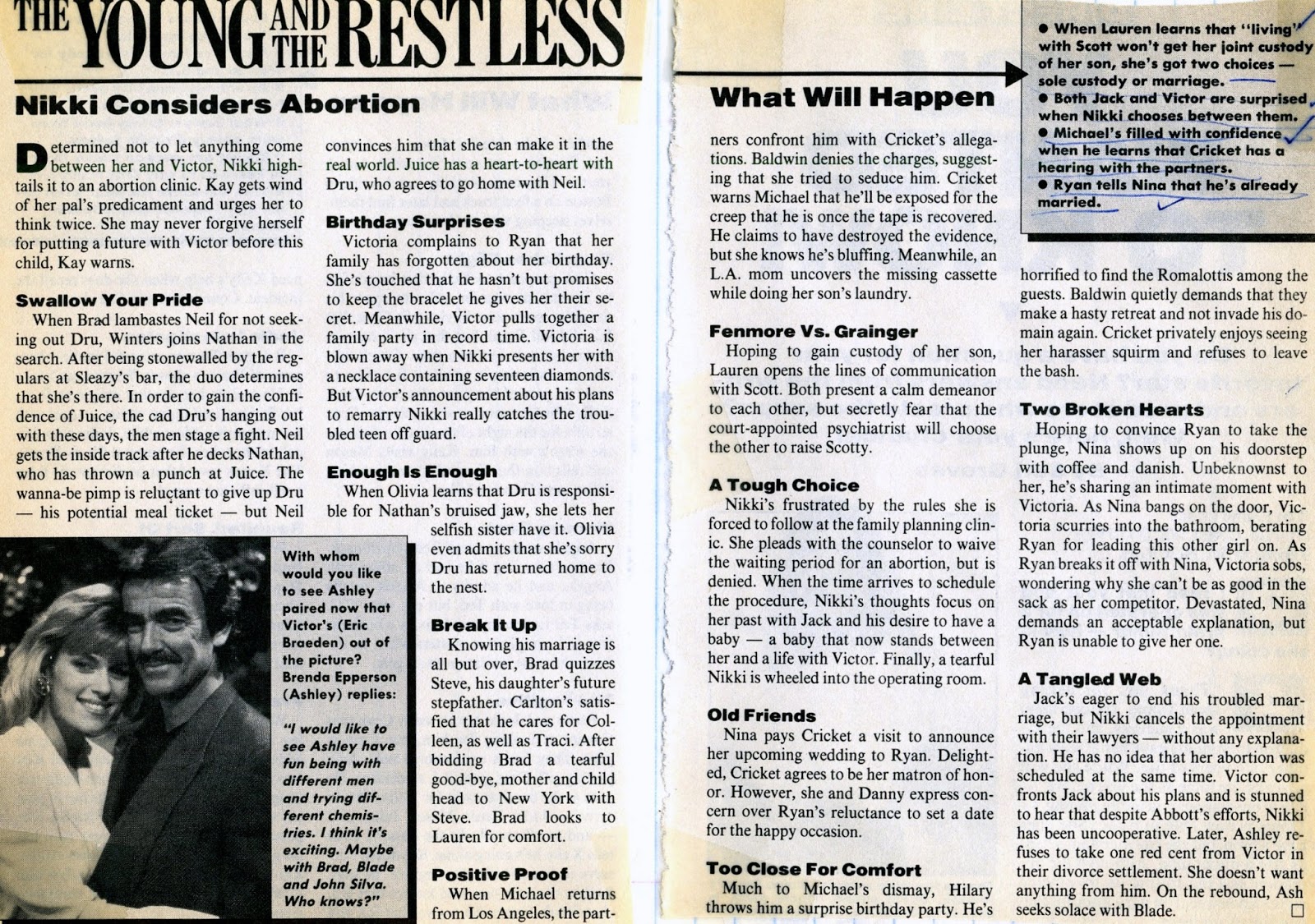 Young and The Restless RecapSeptember 22, 1992 (SOD)