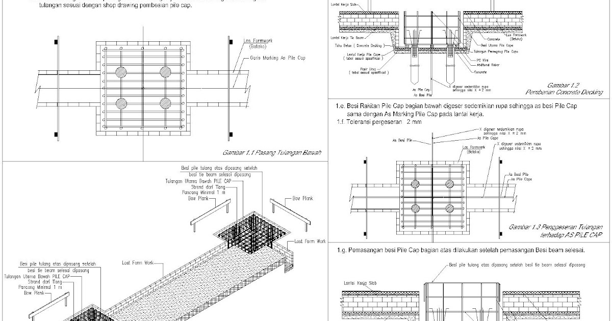 Dunia Konstruksi METODE PEMBESIAN PILE CAP