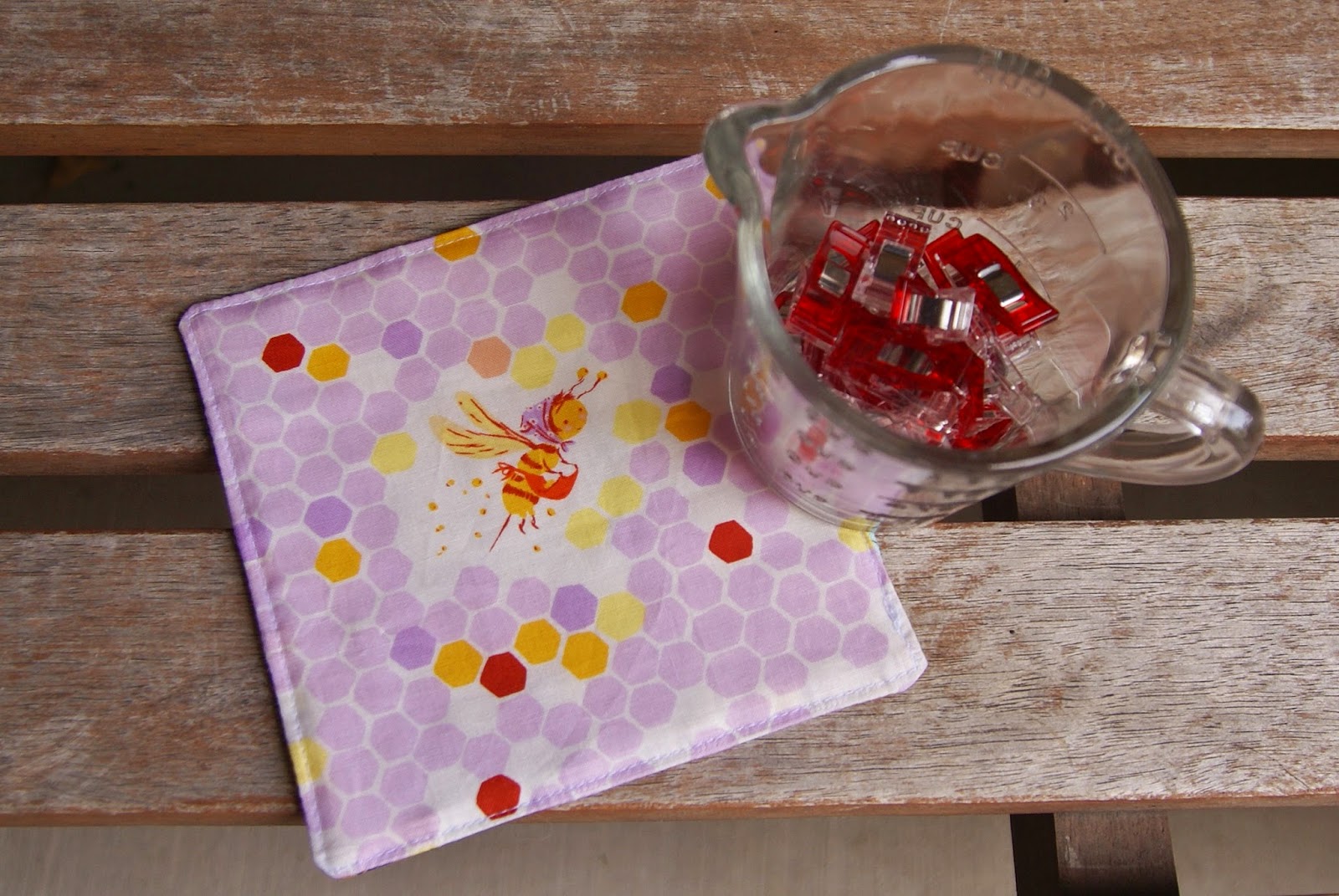 Patchwork Happy Coaster by Heidi Staples of Fabric Mutt