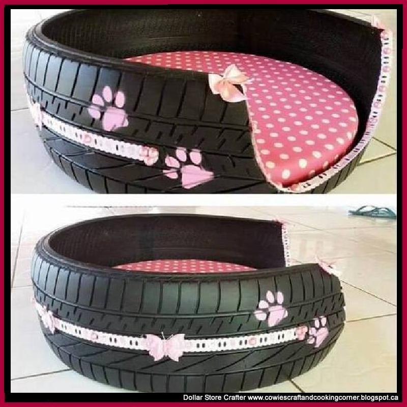 Dollar Store Crafter Turn An Old Tire Into A Cute Dog Bed