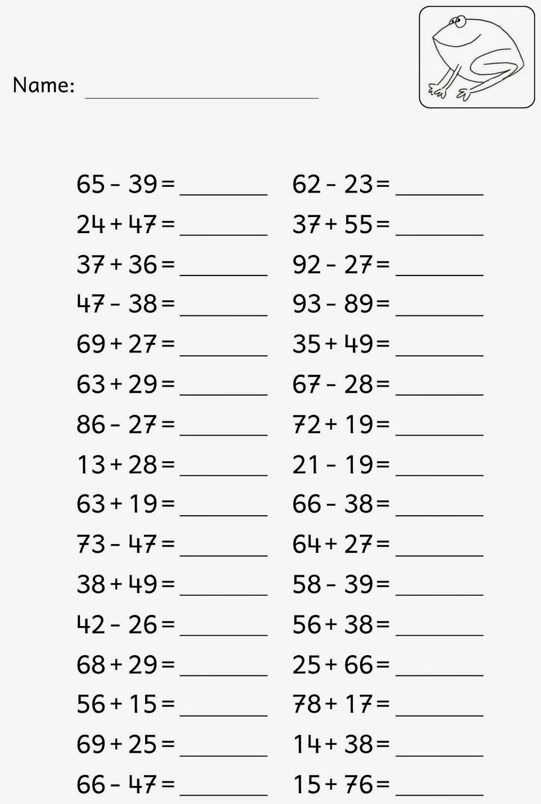 Lernstübchen: Kopfrechnen im ZR bis 100 mit ZÜ