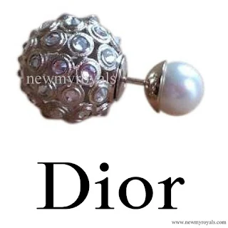 Princess Charlene warrings DIOR Tribal Earrings