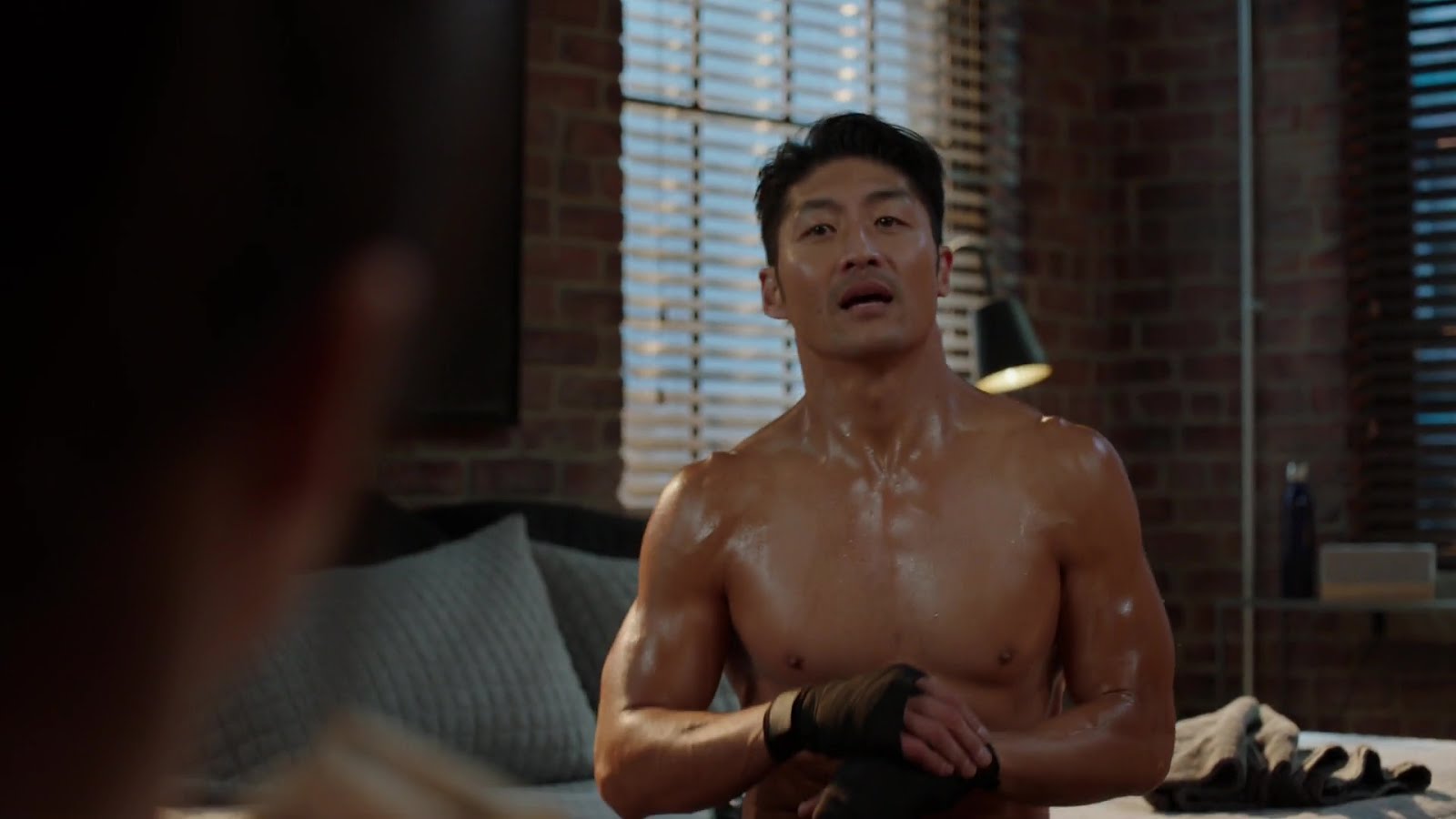 Alexis_Superfan's Shirtless Male Celebs: Brian Tee shirtless in Chicago
