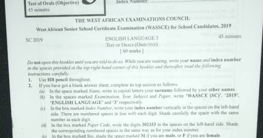 Waec 2019 english essay question picture