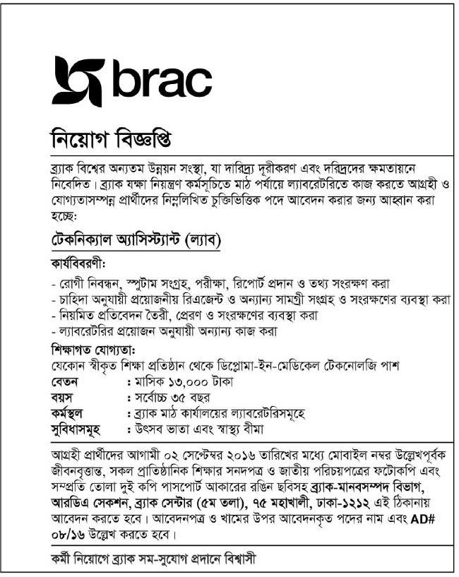 Career Of BRAC