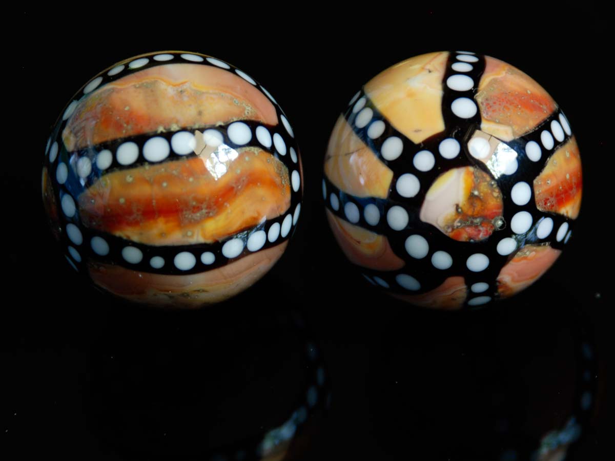 Contemporary Lampwork glass marble by Joe Holford