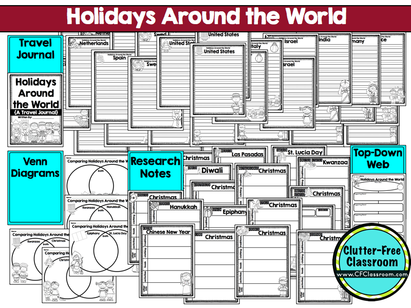 Holidays Around the World Unit For Kids - Clutter-Free Classroom