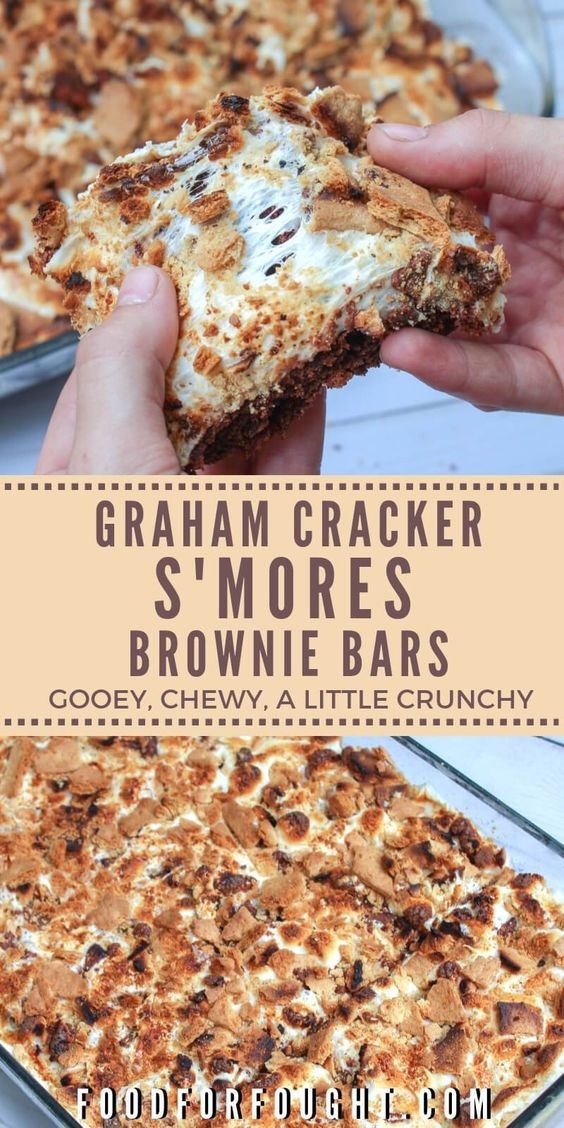 Graham Cracker S’mores Brownie Bars