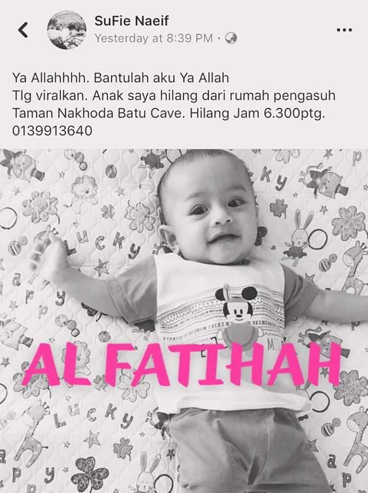 Kronologi Kematian Bayi 6 Bulan Si Comel Adam Rayqal Sozcyili