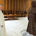 Estatua de chocolate del Papa Francisco