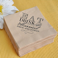 Personalized Eat, Drink, & Be Married Cocktail Napkins