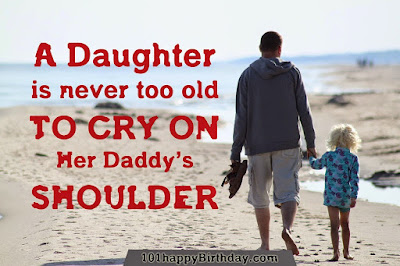 A daughter is never too old to cry on her daddy's shoulder