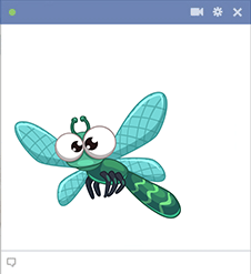 Dragonfly Emoticon for Facebook
