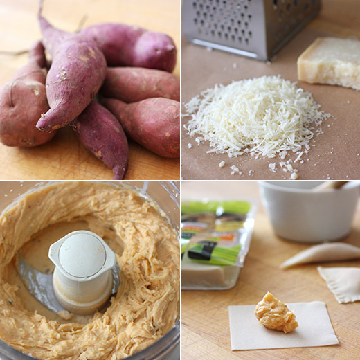 lisa is cooking Fried Sweet Potato Ravioli