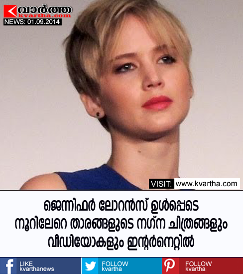  Nude photos of Jennifer Lawrence and others posted online by alleged hacker,
