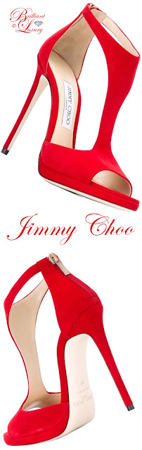 ♦Jimmy Choo red Lana sandals #jimmychoo #shoes #red #pantone #brilliantluxury
