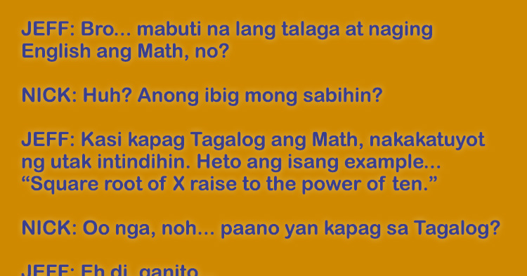 √ Tagalog Hugot About Mathematics