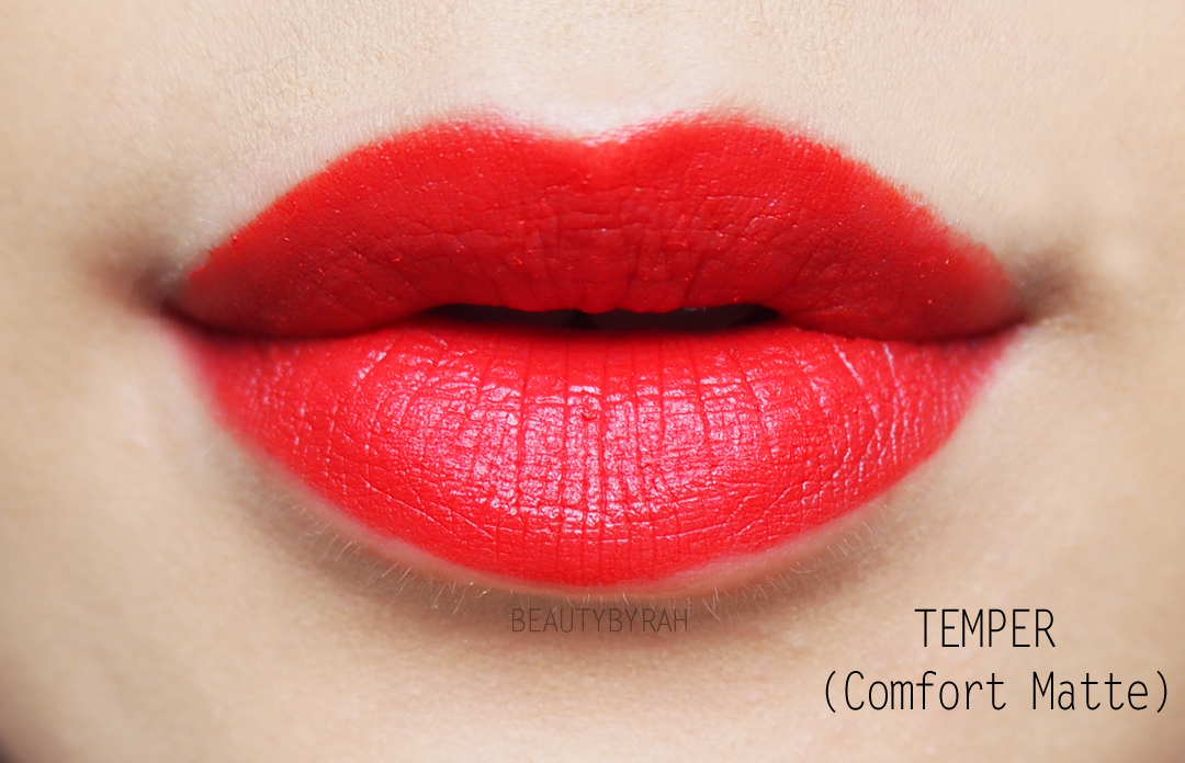Urban Decay Comfort Matte Vice Lipstick in Temper Swatches