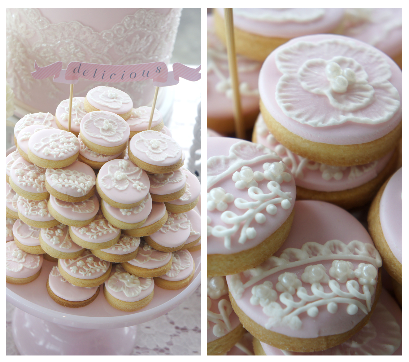 ONE LOVELY DAY: Pink & Vintage White Christening
