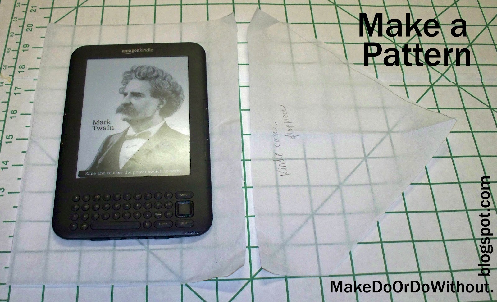 Make Do Making a Kindle Clutch