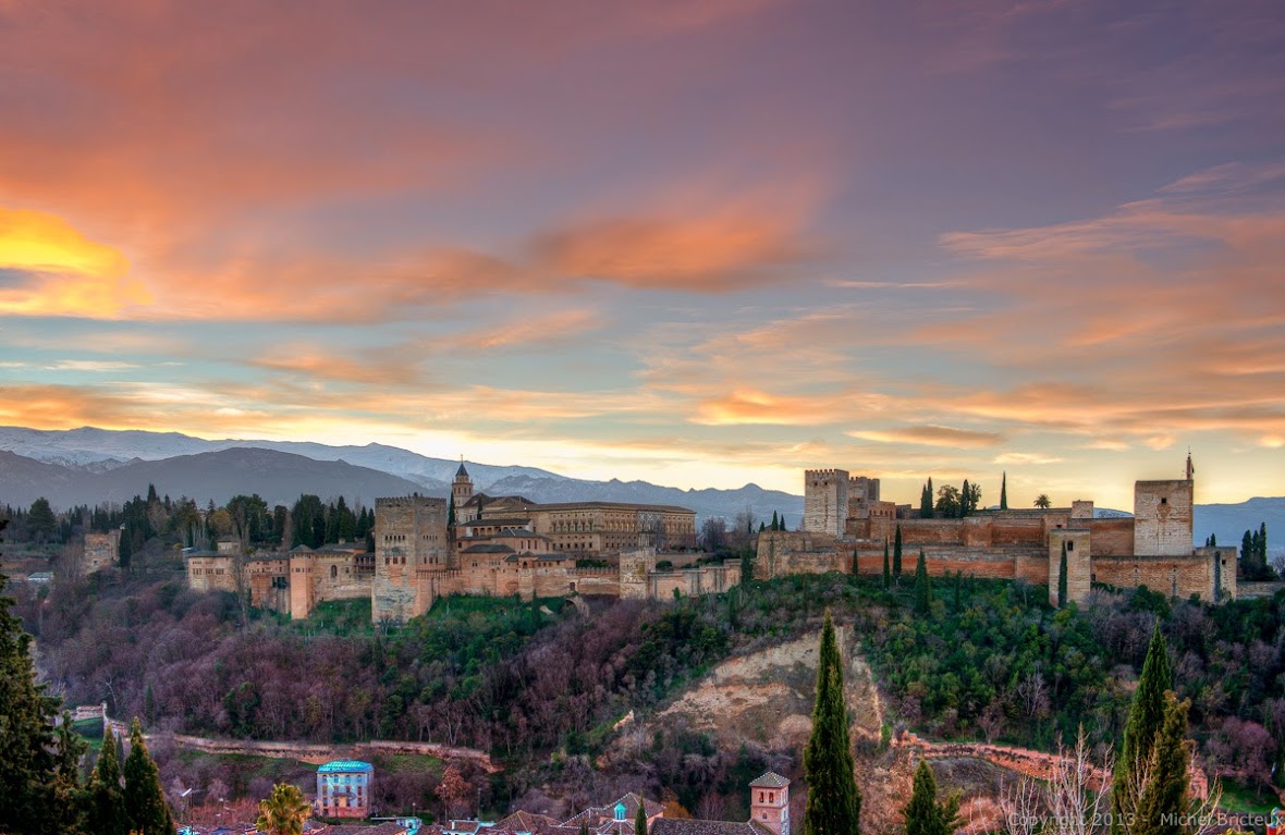 Almanecer en la Alhambra de Granada