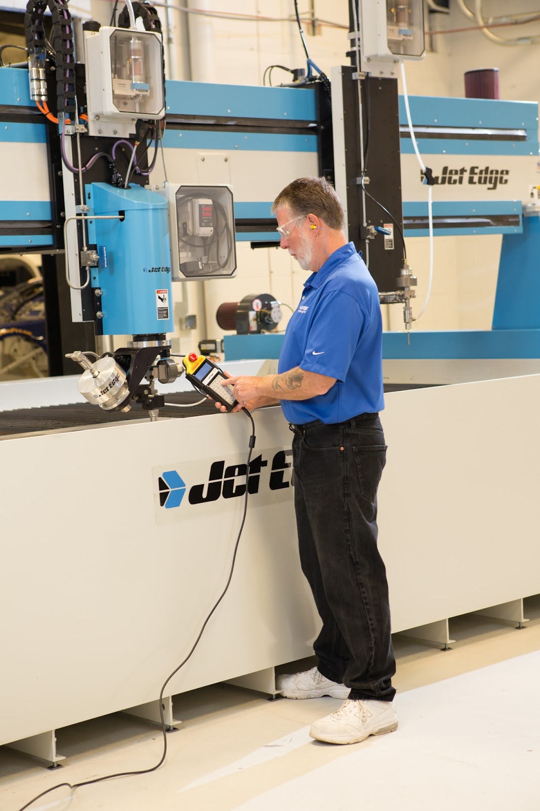 Water Jet Machines by Jet Edge HandHeld Pendant Gives Water Jet