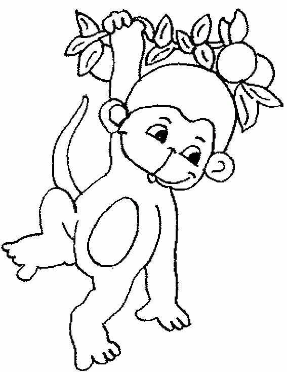 valentine monkey coloring pages - photo #10