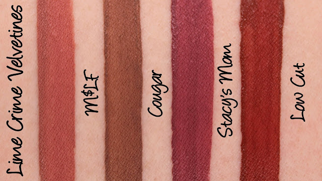 Lime Crime M$LF Velvetines Collection Swatches & Review