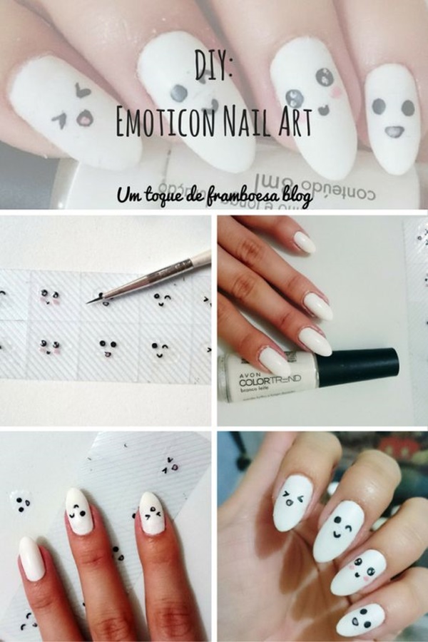 Como fazer adesivos de unhas com desenho de emoticons