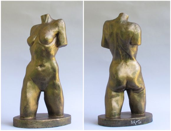 Michael Alfano esculturas corpos nus bronze cobre