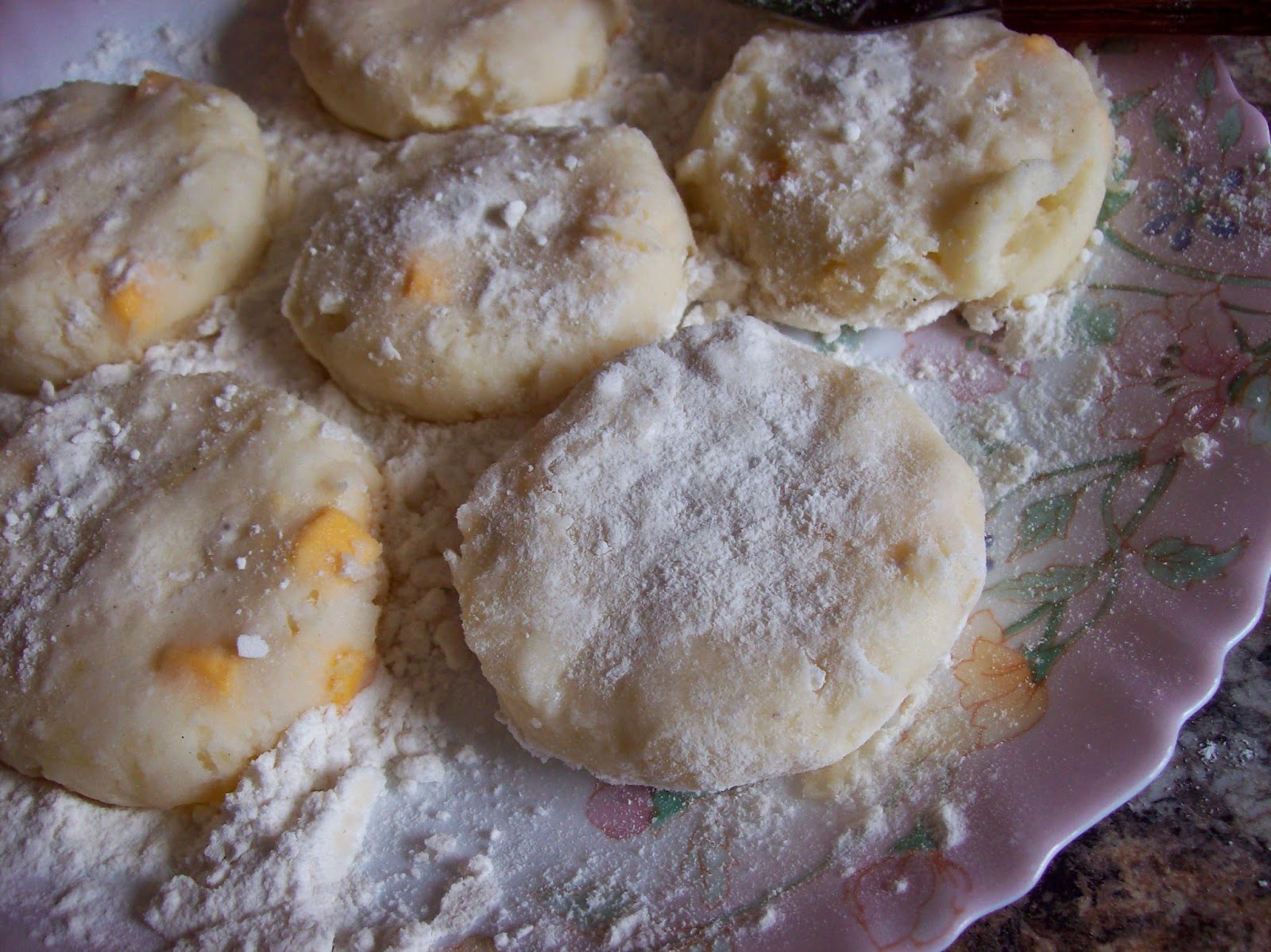 Stuffed At the Gill's Potato Cakes with Cheese & Onion