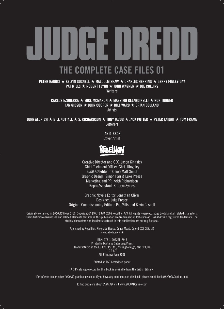 Read online Judge Dredd: The Complete Case Files comic -  Issue # TPB 1 - 3