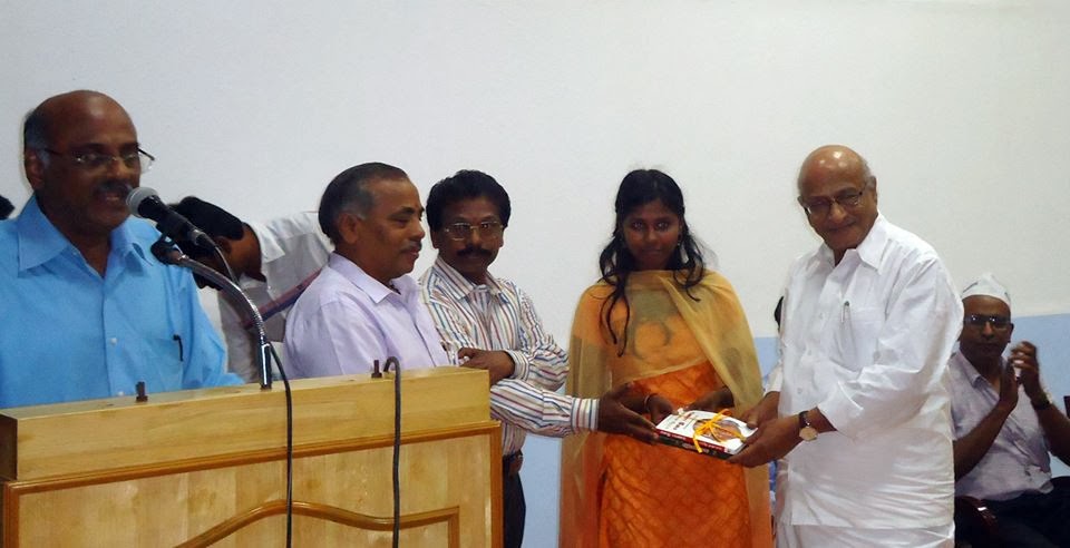 (L to R) Prime Point Srinivasan, P Subbaramanian, Arumugam,  Divya and T K Rangarajan MP