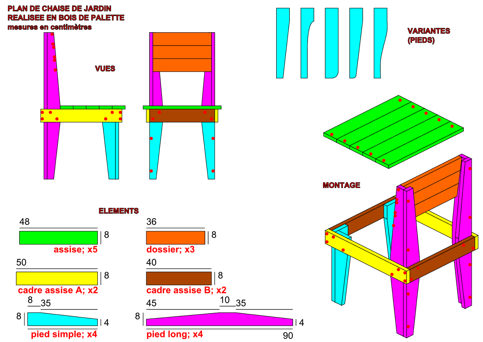 Briovere Buffentis: NOUVEAU : plan de meuble en palette de bois; chaise