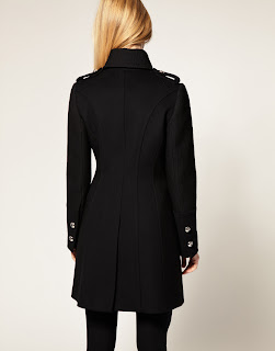 Fashion For Linda: Karen Millen Mixed Fabric Coat - Military Style