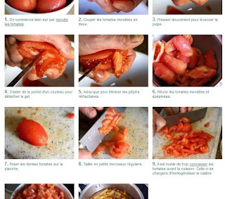 Epépiner et concasser des tomates : progression en photos (Chef Simon)