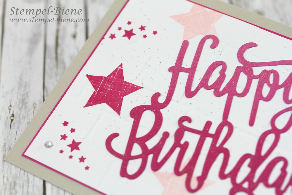 Stempel Biene Stampin Up Thinlits Happy Birthday