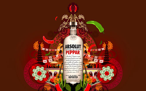 Vodka Absolut (arte que embriaga y divierte)