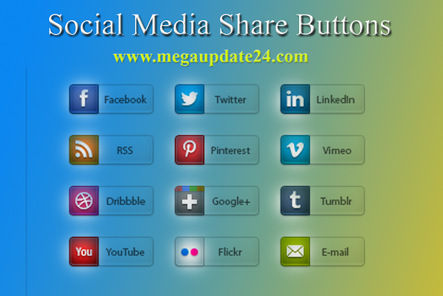 social media buttons, social share button, shocial share for blogger blog post